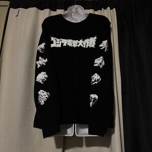 Mondo Godzilla Destroy All Monsters Size Large Black Long Sleeve T Shirt